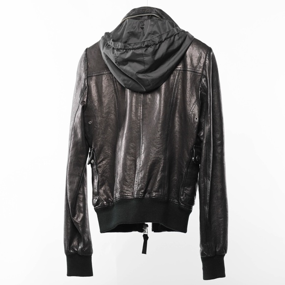 Mackage Leather Jacket with Hood - XS (Excellent Condition) - Picture 7 of 12